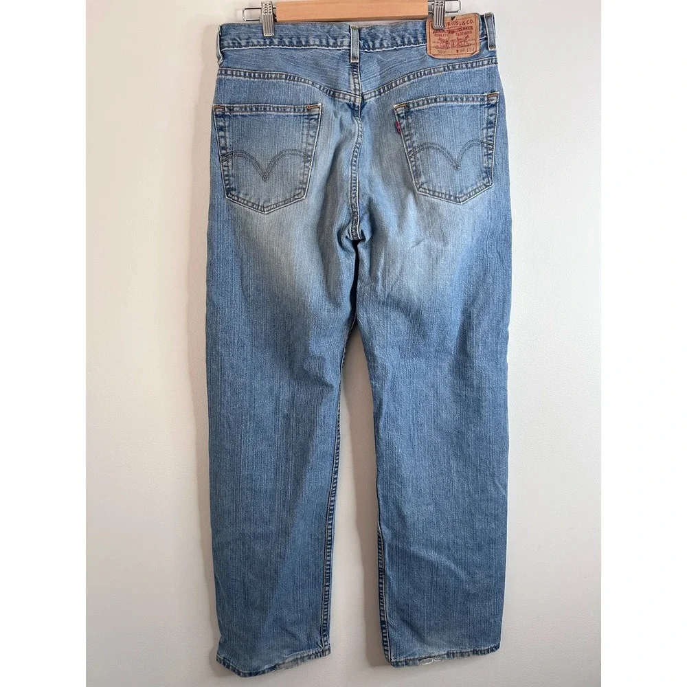 Levis 559 Relaxed Straight Jeans Mens 34x32 Blue‎ Medium Wash Denim 559-0210
